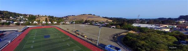 aerial view of the entire PVHS jobsite